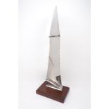 European School, late 20th/early 21st century- Untitled abstract sculpture; aluminium, inscribed