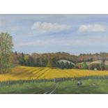 Anne Fitzalan-Howard, Duchess of Norfolk, British 1927-2013- Rapeseed field near Henley on Thames;