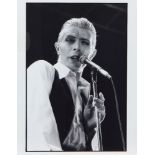 Michael Putland, British b.1947- David Bowie; silver gelatin prints, two, published for London