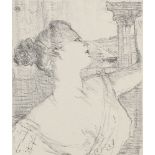 Henri de Toulouse-Lautrec, French 1864-1901- Sybil Sanderson, 1898; lithograph on Japan, monogrammed