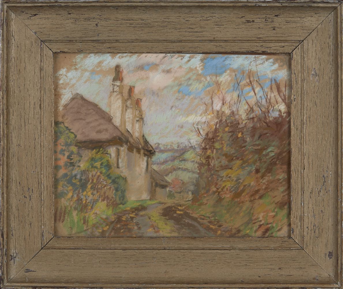 Attributed to Alice Des Clayes, British 1891-1968- Country lane; pastel, 21x26.4cm, (ARR) - Image 2 of 3