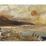 Peter Dixon, British, 20th century- Autumn Bay; oil and mixed technique on board, signed, 15.