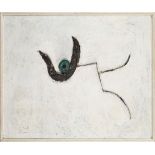 F Dull, British, mid-late 20th century- Untitled white abstract (recto) and Untitled blue