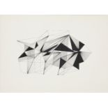 Clarke Hutton, British 1898-1984- Geometric line drawings, 1966; pen and ink, three, one dated in