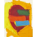 John Hoyland RA, British 1934-2011- Composition for the Deck of Cards, 1976; oil with pencil on