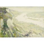 Orlando Greenwood RBA, British 1892-1989- Le Seine a Amfreville La-Mi-Voie, 1926; oil on canvas,