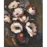 Theodore Major, British 1908-1999- Pink Flowers; oil on canvas board, signed and titled on the