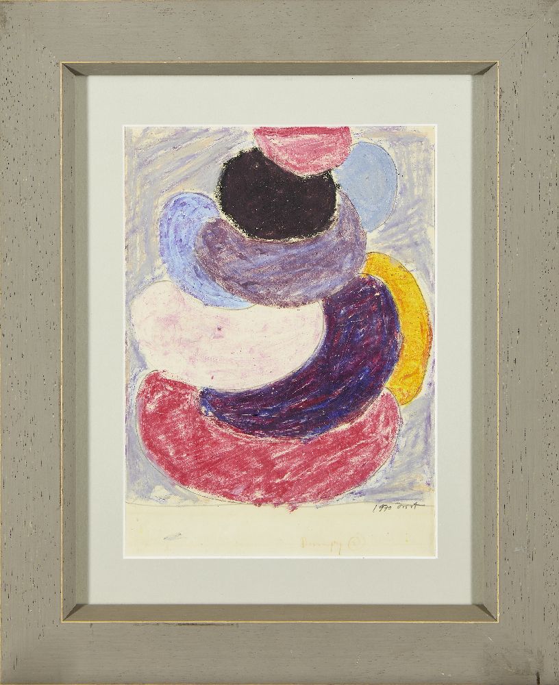 Sir Terry Frost RA, British 1915-2003- Untitled, 1970; wax pastel and pencil, signed and dated in - Image 2 of 3