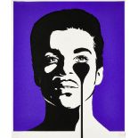 Pure Evil, British b.1968- Purple Rain, 2020; screenprint in colours on wove, signed and numbered
