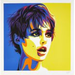 Rourke Van Dal, British b.1969- Andy's Girl (purple), 2019; screenprint in colours on 300gsm