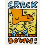 Keith Haring, Ameircan 1958-1990- Crack Down, 1986; lithograph in colours on wove, from an