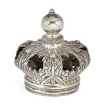 A 19th century continental silver crown finial bearing later French control mark , probably from the