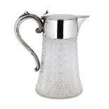 An Edwardian silver mounted cut glass water jug, Sheffield, c.1904, James Dixon & Sons Ltd., the