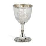 A small Victorian silver goblet, London, c.1873, Alexander Macrae, of traditional form, with