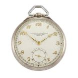 A silver open-face dress pocket watch, by Vertex, the silvered dial with applied Arabic gilt