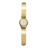 A 9ct gold wristwatch by Rotary, the circular dial with applied gilt Arabic numerals and