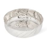 A Continental silver serving bowl, stamped 800, of circular form with shaped edge and triple