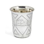 A small Russian silver Kiddush cup, Kiev, 1899-1908, assay master AV for Alexander Vyrzhikovsky,