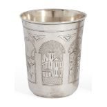 A 19th century Russian silver Kiddush cup, Moscow, c.1887, assay master A. Romanov, unknown maker