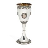A modern Israeli silver Kiddush cup, by Stanetzky, stamped ST925, of traditional form, the body