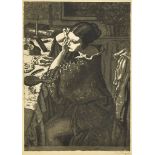 Dame Laura Knight DBE RA RWS, British 1877-1970- Powder and Paint, 1925; etching with aquatint on