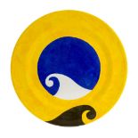 Patrick Caulfield CBE RA, British 1936-2005- Ipanema, 1992; bone china plate in colours, with