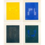 Robyn Denny, British 1930-2014- Graffiti 4, 16, 19, 24, 1977; four etchings with aquatint in colours