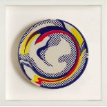 Roy Lichtenstein, American 1923-1997- Paper Plate, 1969; screenprint in colors on paper plate,