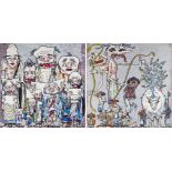 Takashi Murakami, Japanese b.1962- 12 Arhats and Assignation of a Spirit, 2013-14; two offset