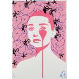 Pure Evil, British b.1968- Audrey Hepburn, 2017; unique screenprint with hand finish in colours on