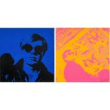 Nat Finkelstein, American 1933-2009- Untitled Warhol Pair, 1989; two screenprints in colours on