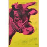 Andy Warhol, American 1928-1987- Cow, 1966; screenprint wallpaper in colours on wove, from the