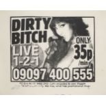 Bäst, American Contemporary- Dirty Bitch, 2008; screenprint on wove, signed and dated in black biro,