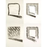 Richard Smith CBE, British 1931-2016- Proscenium I, II, III, IV, 1971; four etchings on wove, each