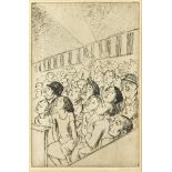 Dame Laura Knight DBE RA RWS, British 1877-1970- Circus Audience; etching on laid, signed in pencil,