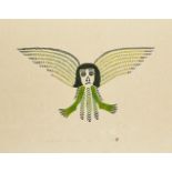 Lipa Pitsiulak, Canadian 1943-2010- Bird, 1974; stonecut print in colours on wove, signed, dated,