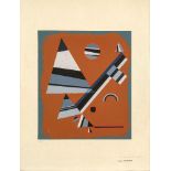 After Wassily Kandinsky, Russian 1866-1944- Gris, 1953; screenprint in colours on wove, signed by