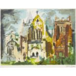 John Piper, British 1903-1992- Ottery St. Mary [Levinson 430], 1990; screenprint in colours on