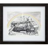 Banksy, British b.1974- Police Riot Van (Dismaland Gift Print), 2015; digital print in colours