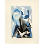 Giacomo Balla, Italian 1871-1958- Pessimismo e Optimismo, 1953; screenprint in colours on wove,