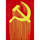 Zevs, French b.1977- Liquidated Hammer and Sickle, 2011; screenprint in colours on Fabriano 5