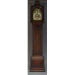 A George II Mahogany eight day longcase clock by Arlander Dobson, the pagoda shaped hood with two