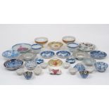 A collection of Oriental porcelain, 19th-20th century, to include a pair of yellow ground bowl