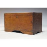 An Anglo-Indian teak chest, 19th Century and later, the hinged lid enclosing carved lidded