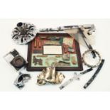 MILITARY INTEREST: A collection of aircraft parts, to include: a framed selection of Hawker