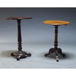 A Victorian mahogany occasional table, with circular top on turned column support, raised on
