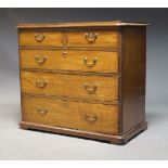 A mahogany chest of drawers, adapted, 19th Century and later, with two short over three long