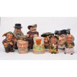 A selection of Royal Doulton Toby jugs and character jugs, to include: The Gunsmith, no 'D6573',