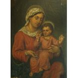 Italian School, early-mid 19th century- Madonna and Child; oil on canvas, 75.5x55cm (unframed)Please