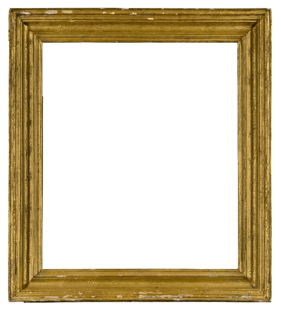 An Italian Carved and Gilded Salvator Rosa Frame, 18th century, with ogee sight, the plain hollow